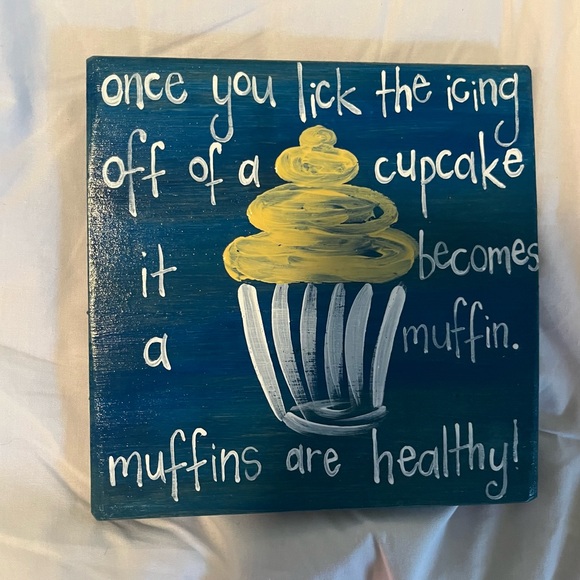 Small Plaque Cupcake Kitchen Teal - Picture 1 of 2